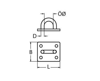 pontet carrée pour bateau