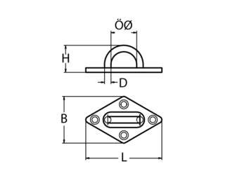 pontet losange pour bateau