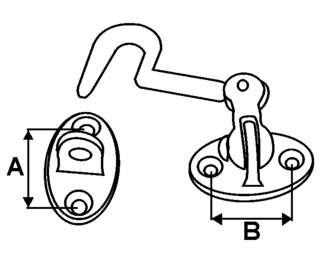 Crochets laiton chromé