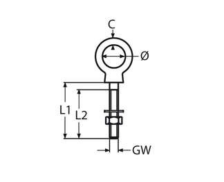 Piton à oeil pour bateau
